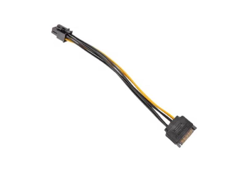 PCI-E 6pin VGA to 15pin SATA 2 